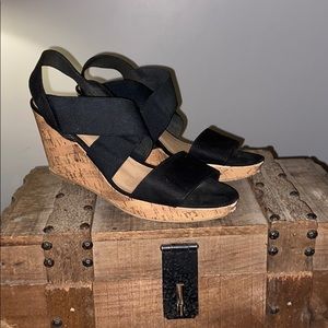 COPY - American eagle black wedges with stretchy …